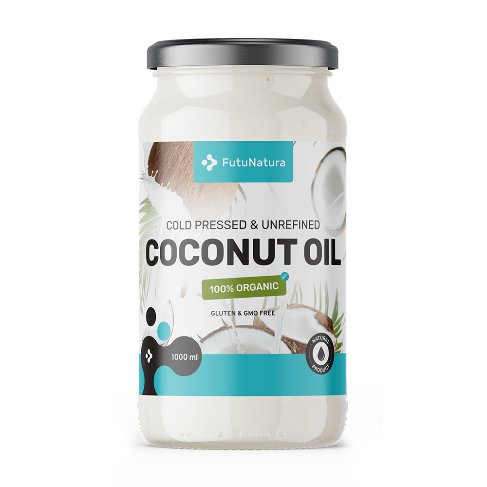 Organic Coconut Oil – Cold-Pressed, Unrefined, 1000 ml