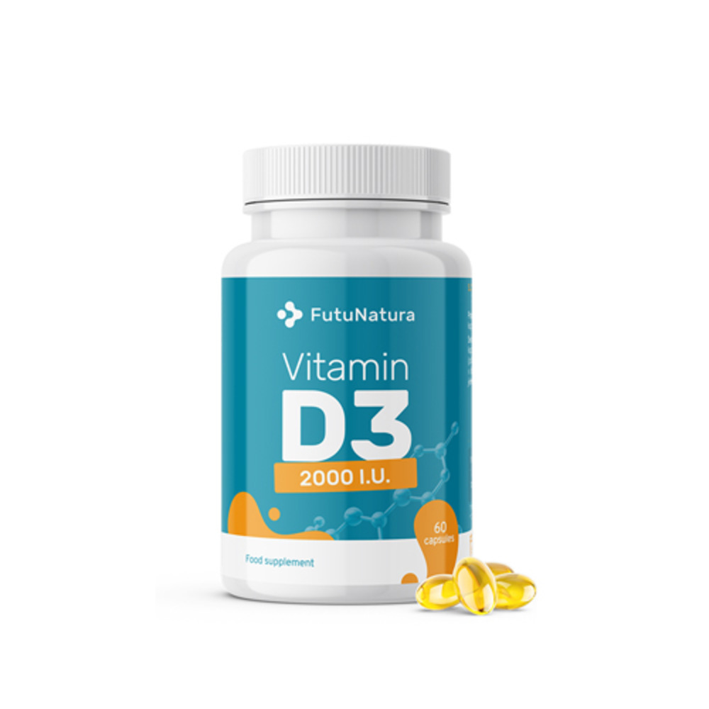 Vitamin D3, 2000 IU, 60 capsules