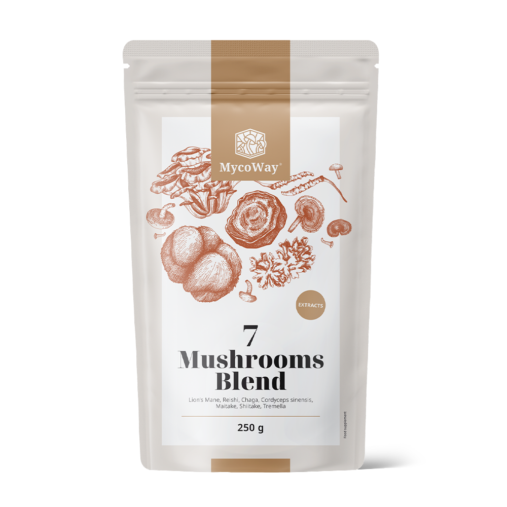 Seven Mushroom Extract Blend Powder, 250 g