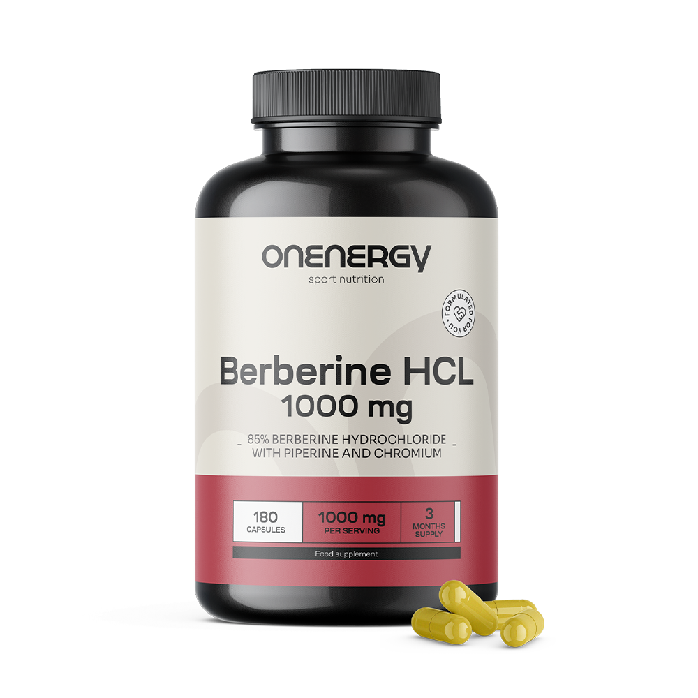 Berberine HCL 1000 mg – with Piperine and Chromium, 180 capsules